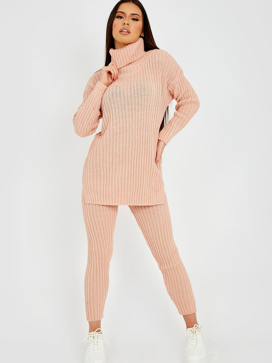 Roll Neck Knitted Top & Trouser Co-ord