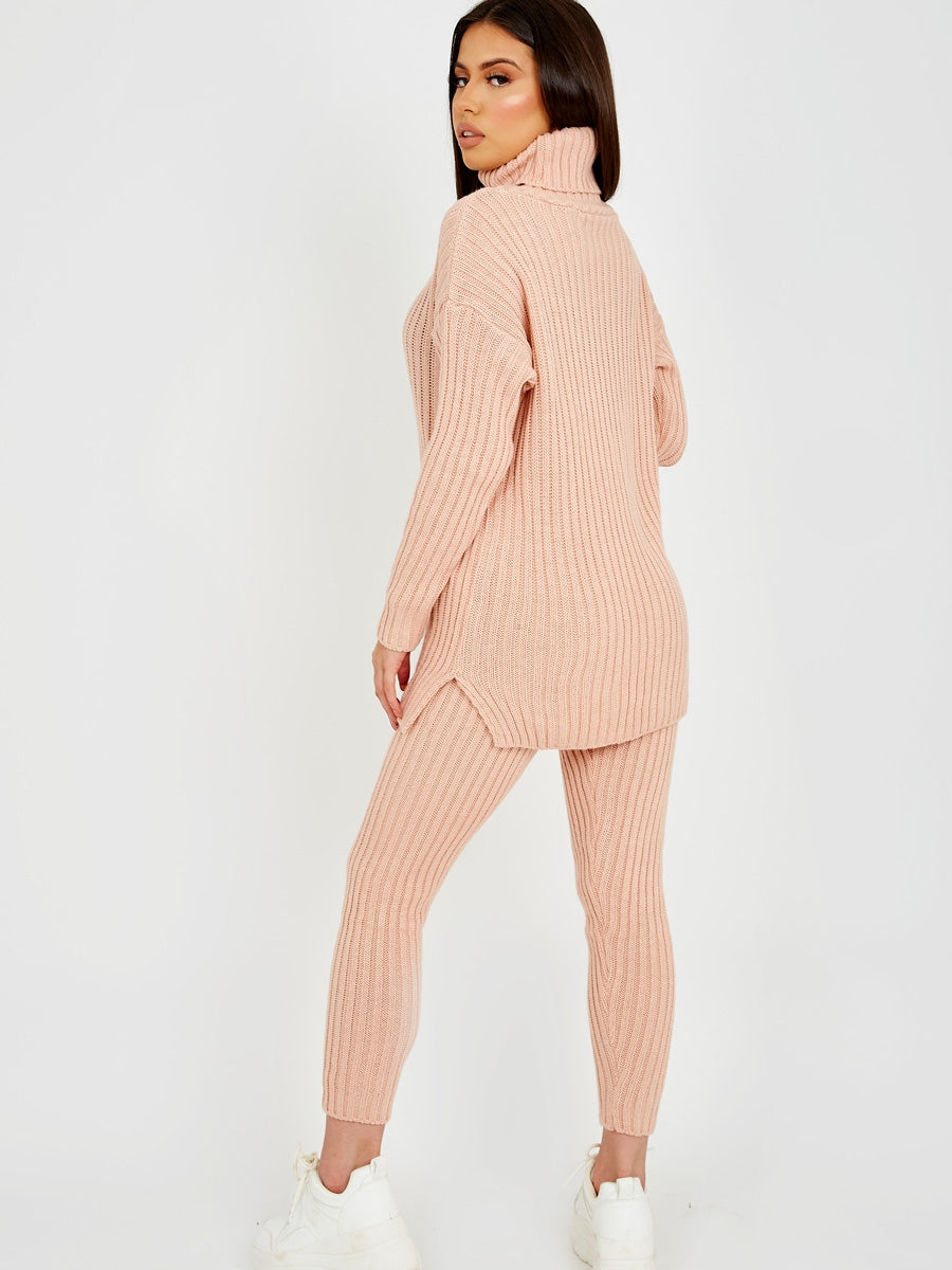 Roll Neck Knitted Top & Trouser Co-ord