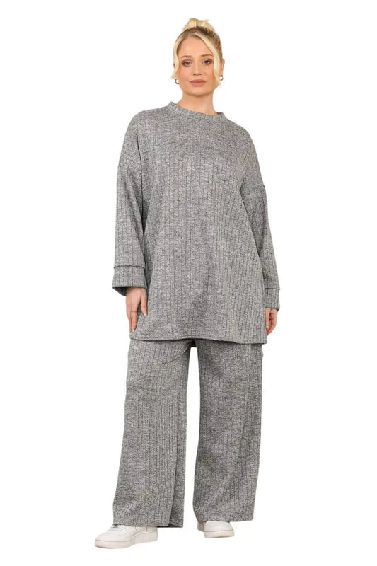 Loungewear 2 Piece Needle Ribbed Long Sleeves