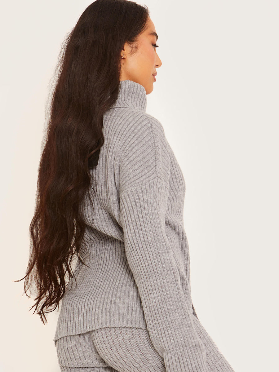 Roll Neck Knitted Top & Trouser Co-ord
