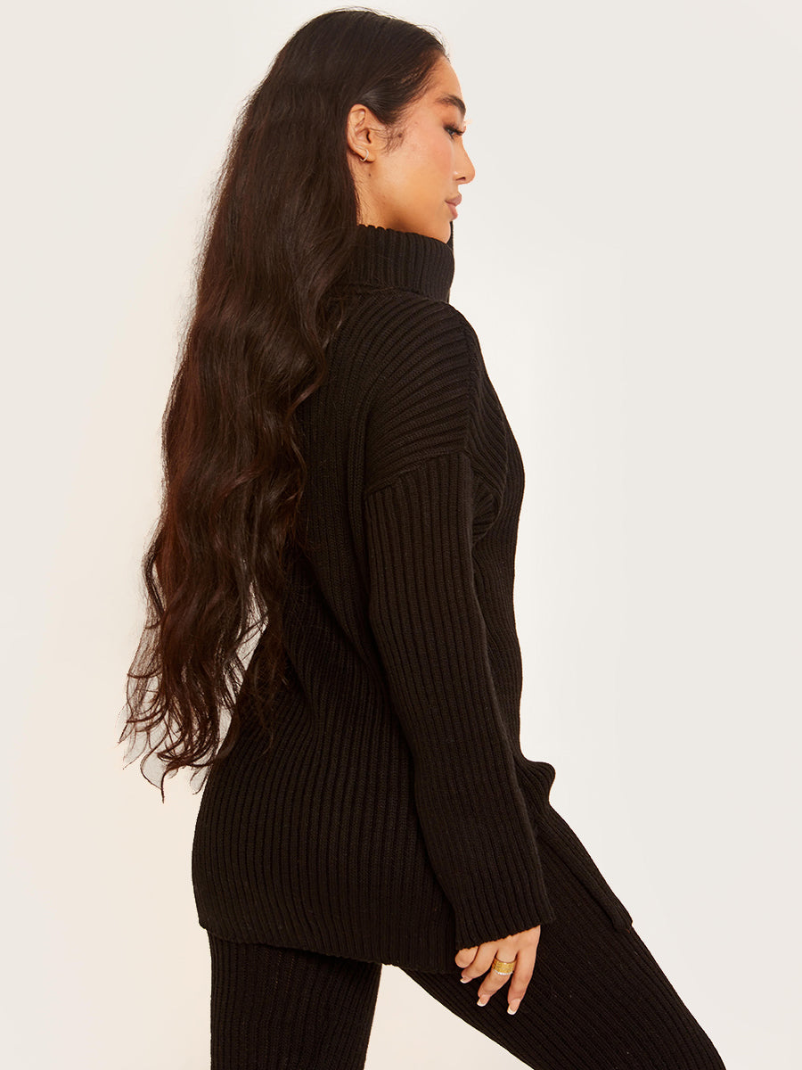 Roll Neck Knitted Top & Trouser Co-ord
