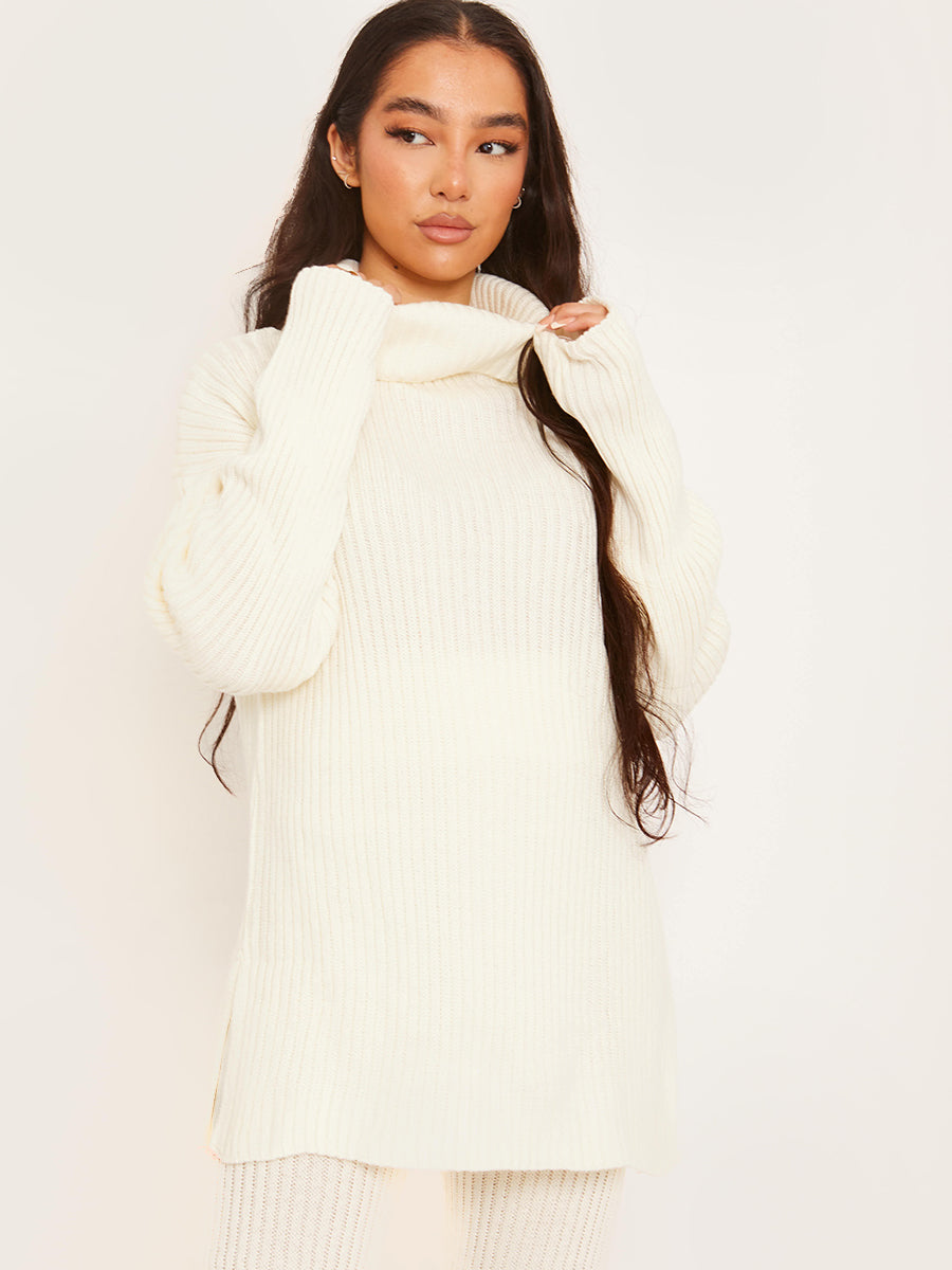 Roll Neck Knitted Top & Trouser Co-ord